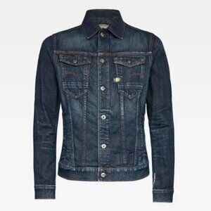 G-Star Raw Arc 3D Slim Jacket C Large Blue Indigo Denim Overcoat L